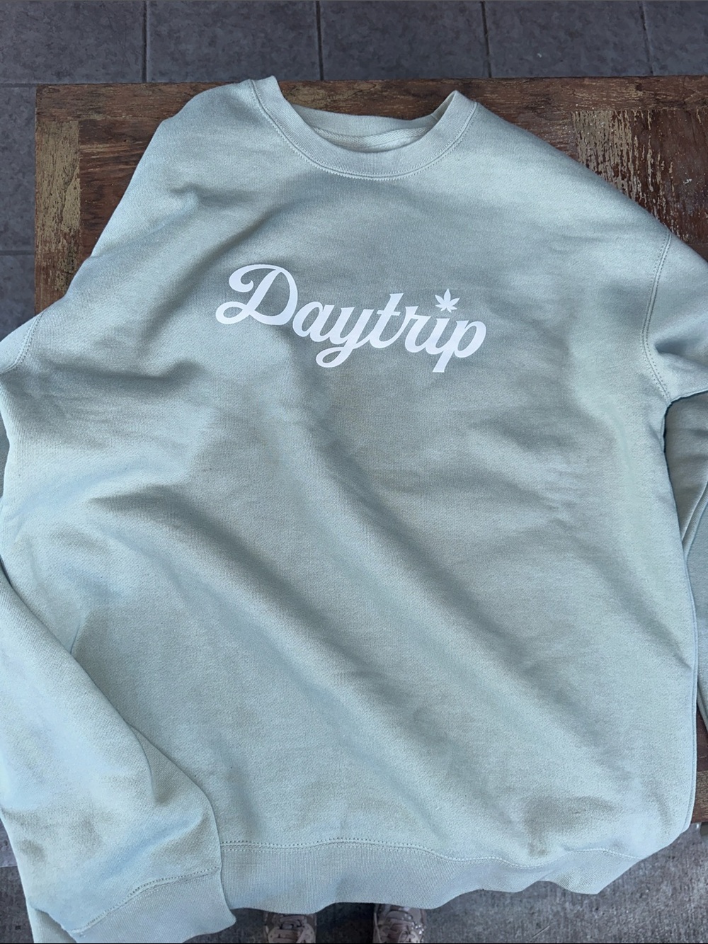 Daytrip Mint Crewneck Sweatshirt with White Logo